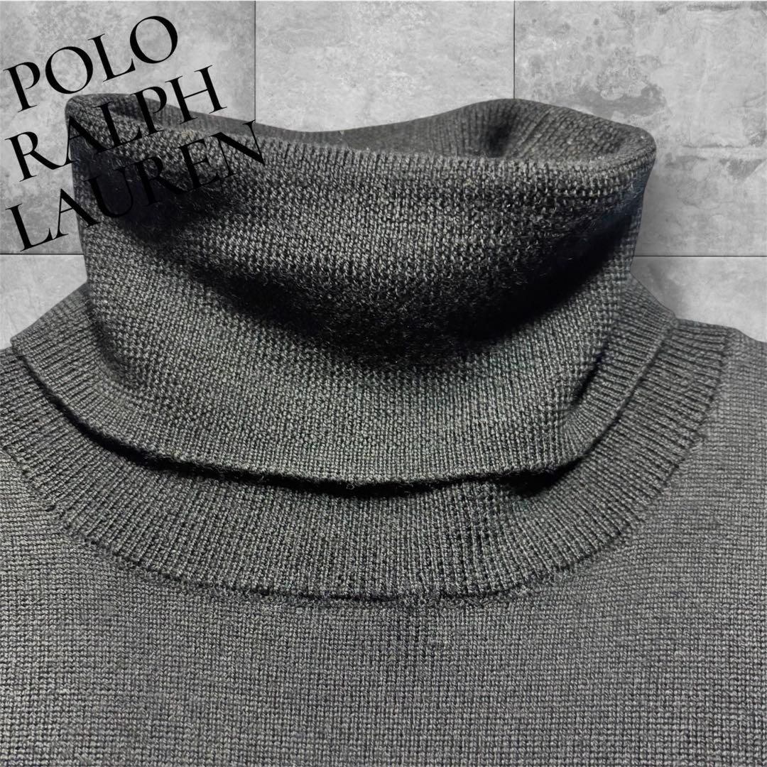 美品 ポロラルフローレン ウォッシャブル メリノウール タートルネックセーター