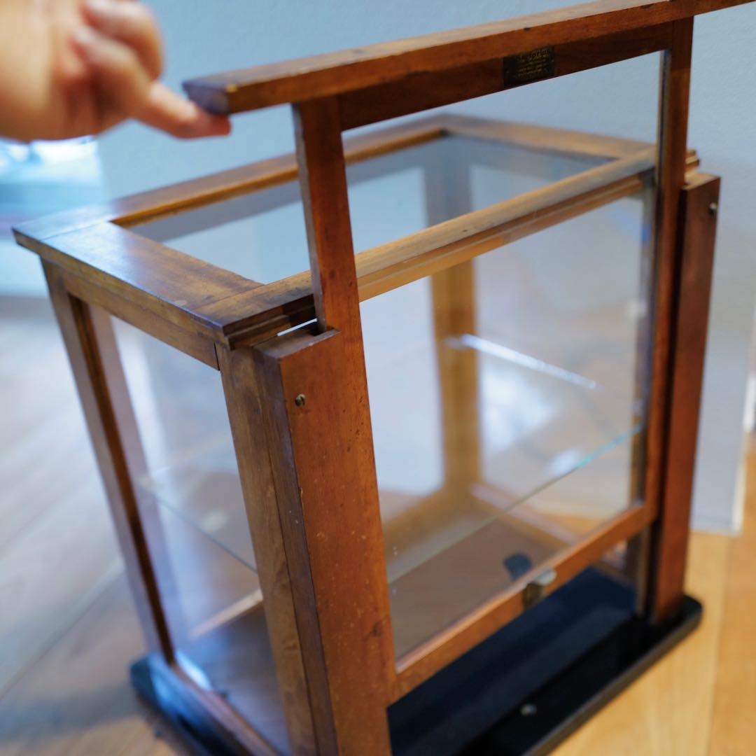 30s〜アンティークガラスショーケース 飾り棚 アメリカ製 2段式