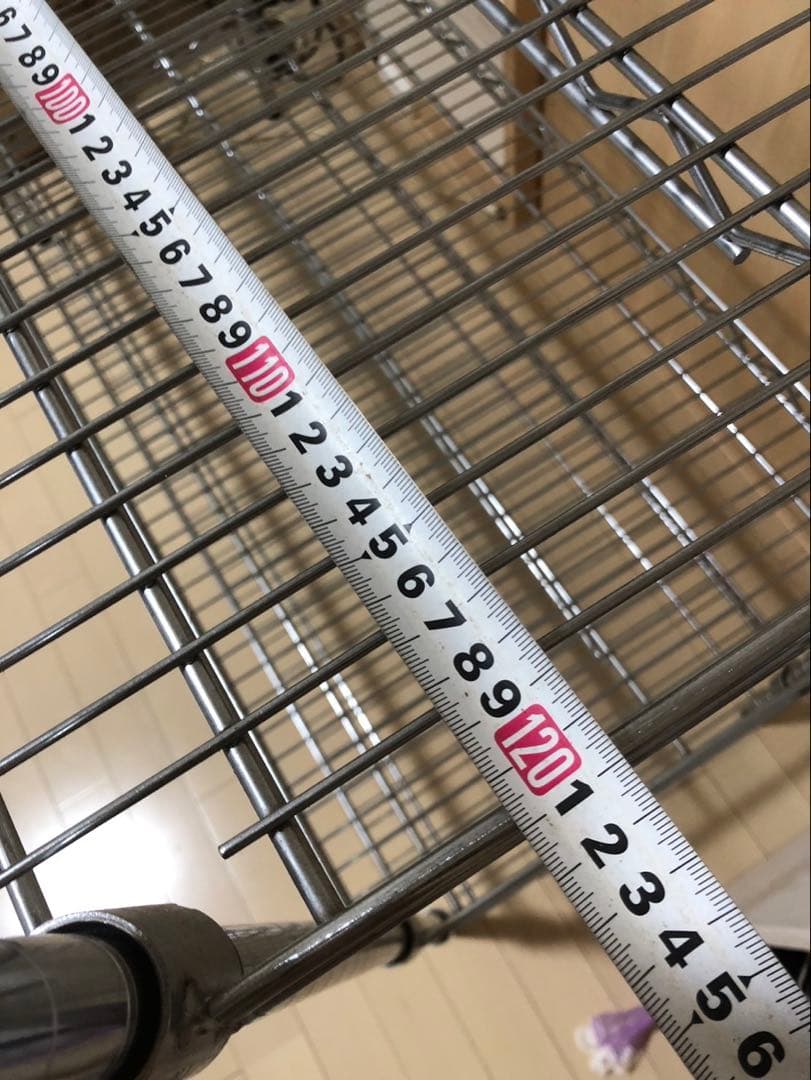 ②Lumenis スチールラック 5段 シルバー