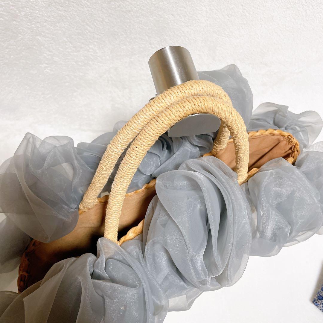 【美品✨️】 LUDLOW バルーン チュール かごバッグ グレー