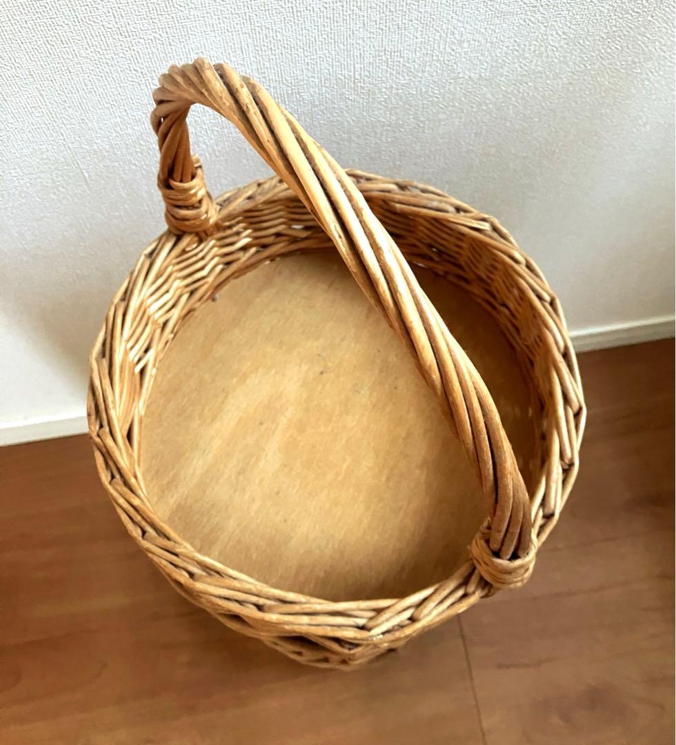 希少 英国アンティーク 縦型ワインバスケット