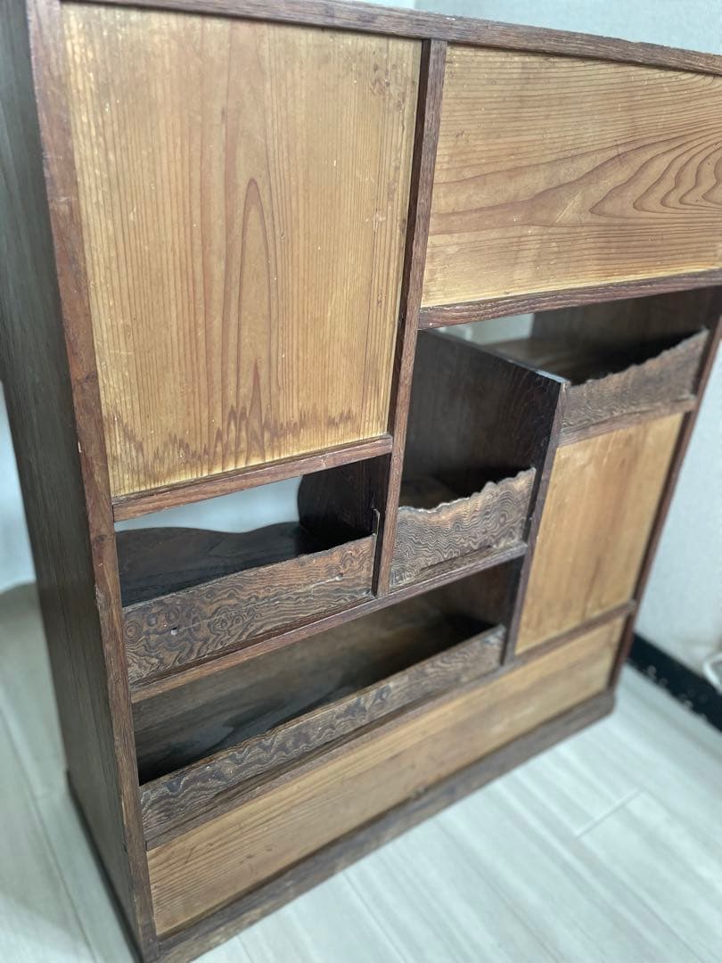 茶箪笥 古い 飾り棚 道具棚
