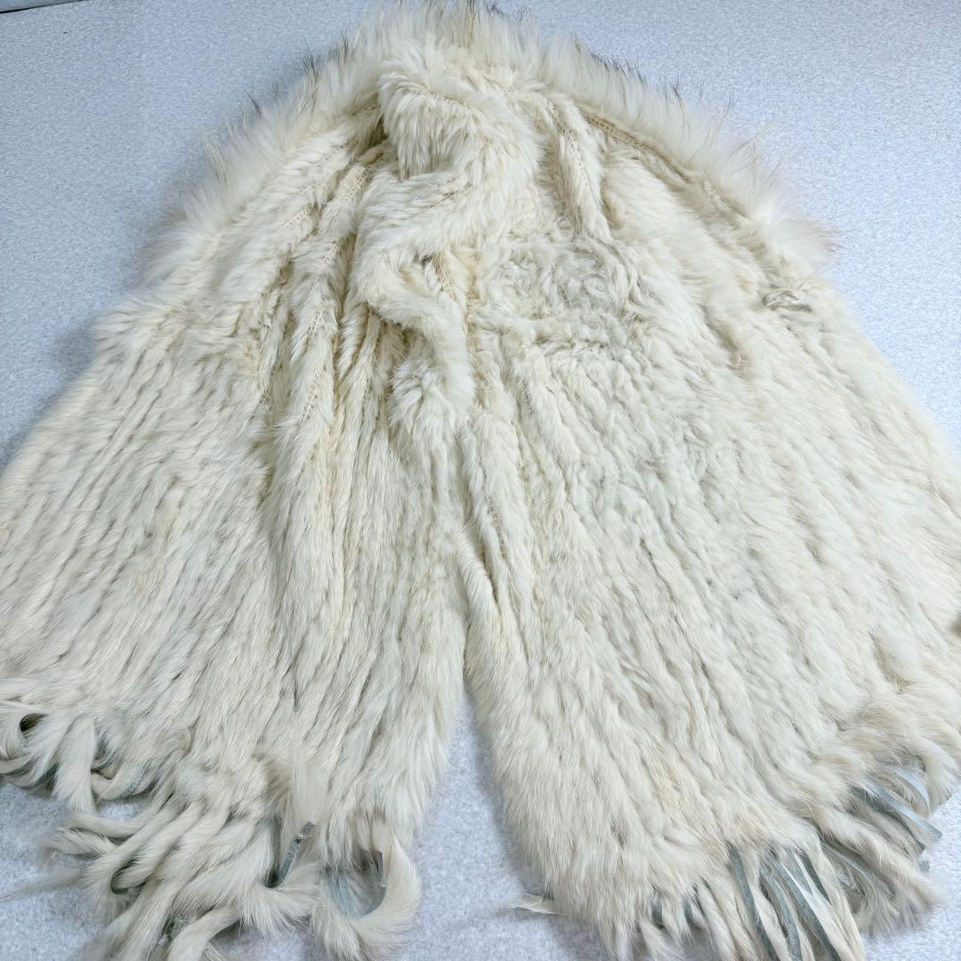 希少　ゴア　y2k 高級　ラビット　ラクーン　リアルファー　ポンチョ　ストール