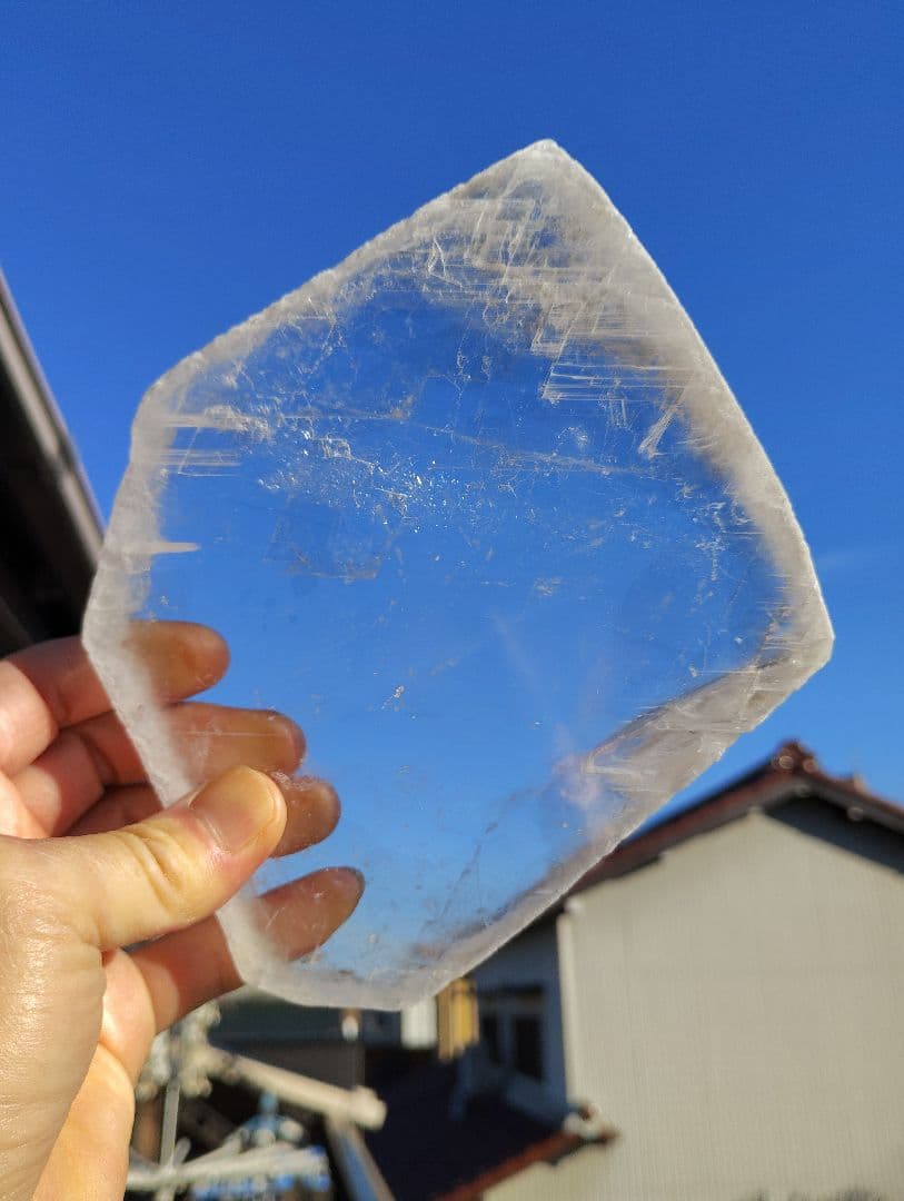 透明度抜群　セレナイトプレート　マッキー