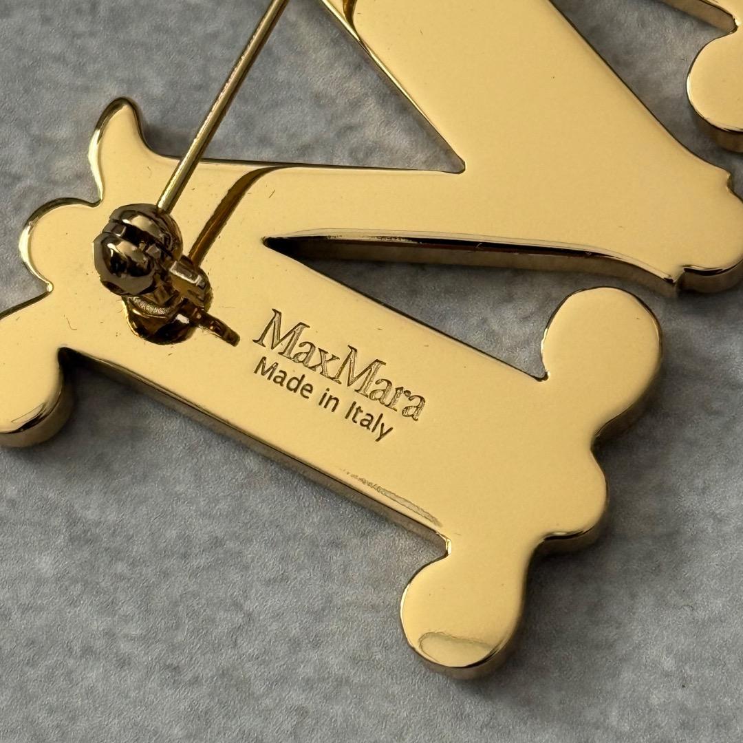 MAX MARA マックスマーラ Mロゴ クリスタル ブローチ