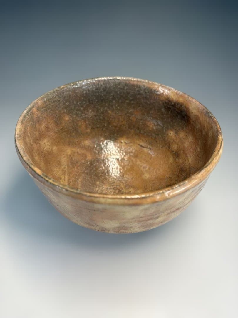 【中古品】十四代坂倉新兵衛造　萩茶碗（共箱）