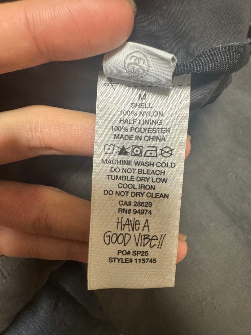 Stussy シェルジャケット 黒