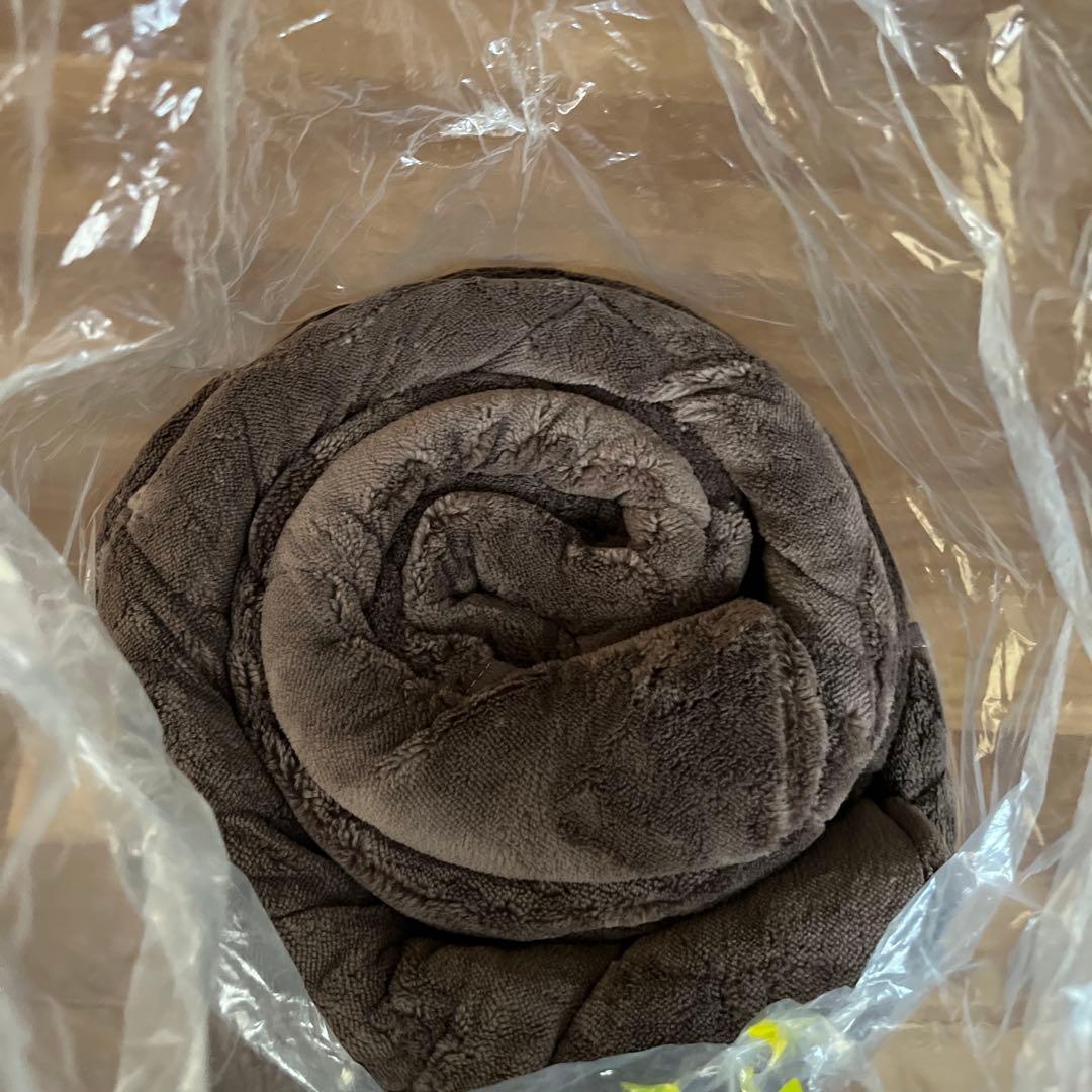 未使用 ひな暖 敷きパッド 毛布 セット シングルサイズ ブラウン