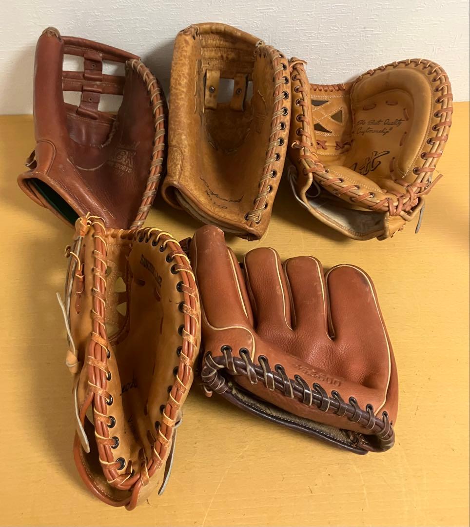 ③【野球グローブ】グローブ　ミット　5個まとめ売り　ヴィンテージ