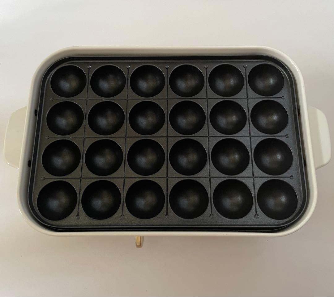 BRUNO コンパクトホットプレート ホワイト 【平面プレート&木ベラ未使用品】