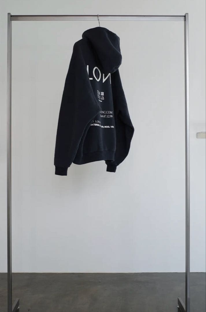 LONロンスウェットフーディーパーカーTWO SIDE HOODIE/ネイビー