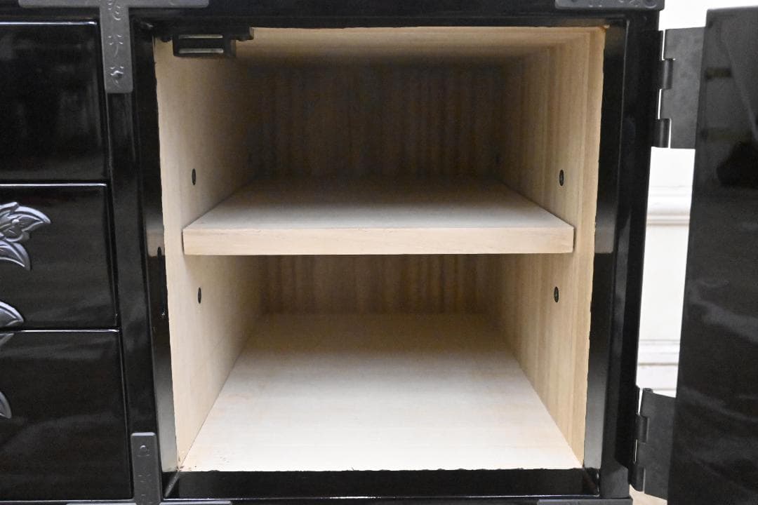 NH19 超美品 最高級 欅産業 仙台箪笥 宮城県推奨品 漆塗り小引出 船箪笥