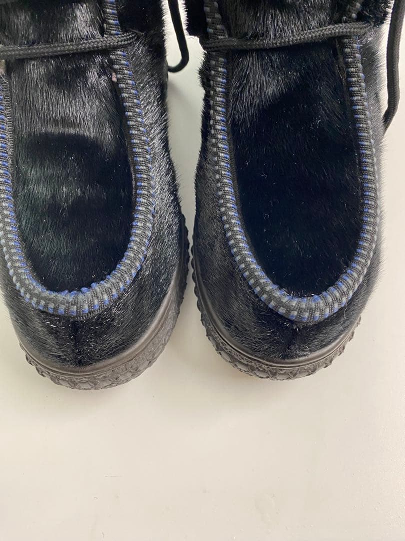 H:CEアイス イタリア スノーブーツ アザラシ 黒 スパイク
