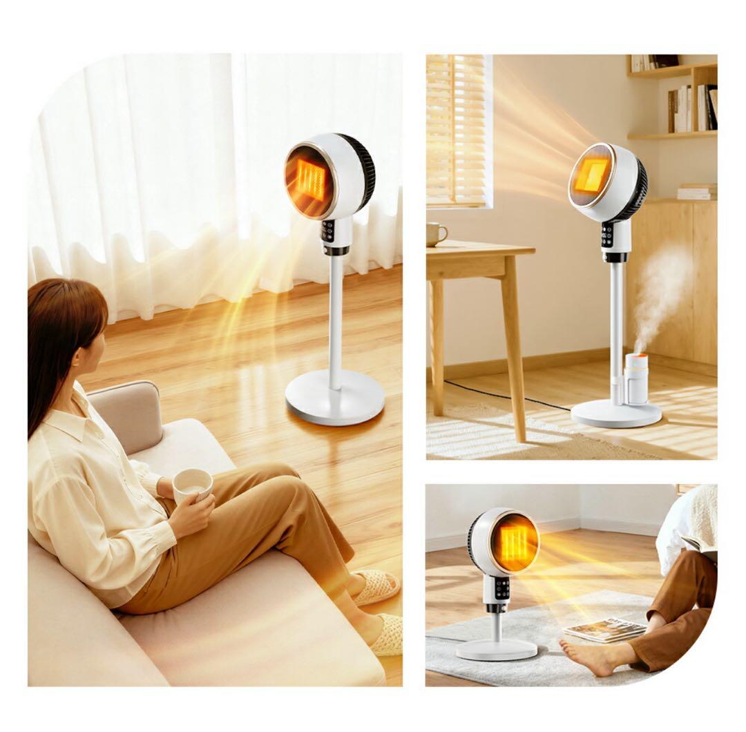 セラミックヒーター 2秒速暖 人感センサー 大風量 首振り 省エネ