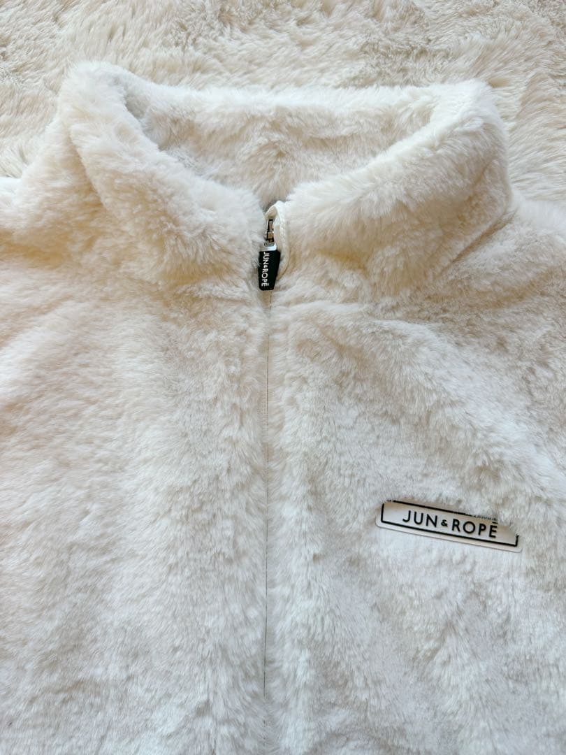 JUN&ROPE ボアワンピース ホワイト