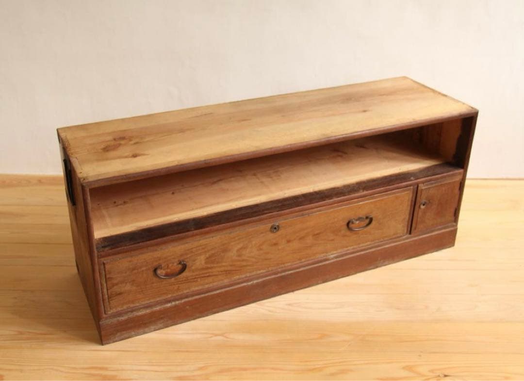 棚　木製　２段　古道具　古家具　アンティーク　ヴィンテージ　レトロ