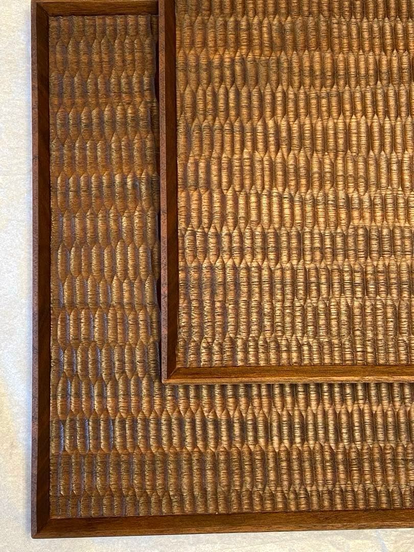 【特価】　高塚和則　一人膳　2客セット　角盆　トレイ　トレー　木工　作家