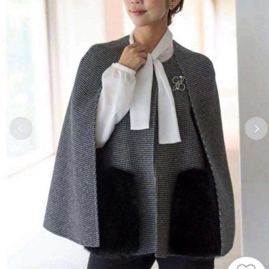 s*♪様 ファーポケットリバーケープジャケット