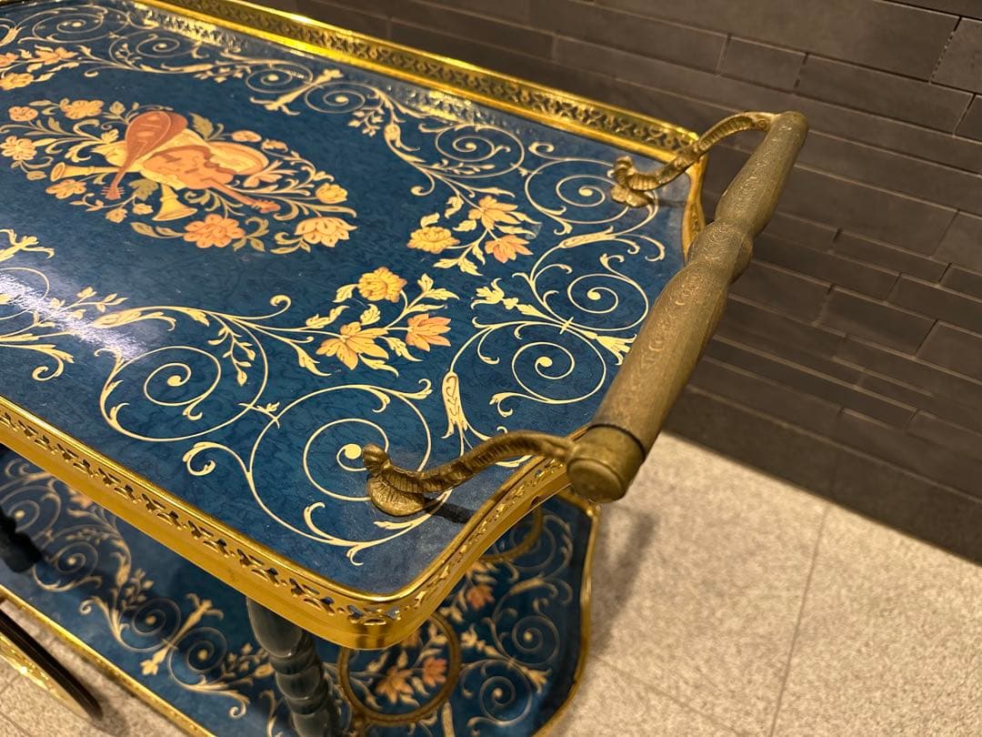 イタリア製 ヴィンテージ　キッチン 配膳 ワゴン キャスター付