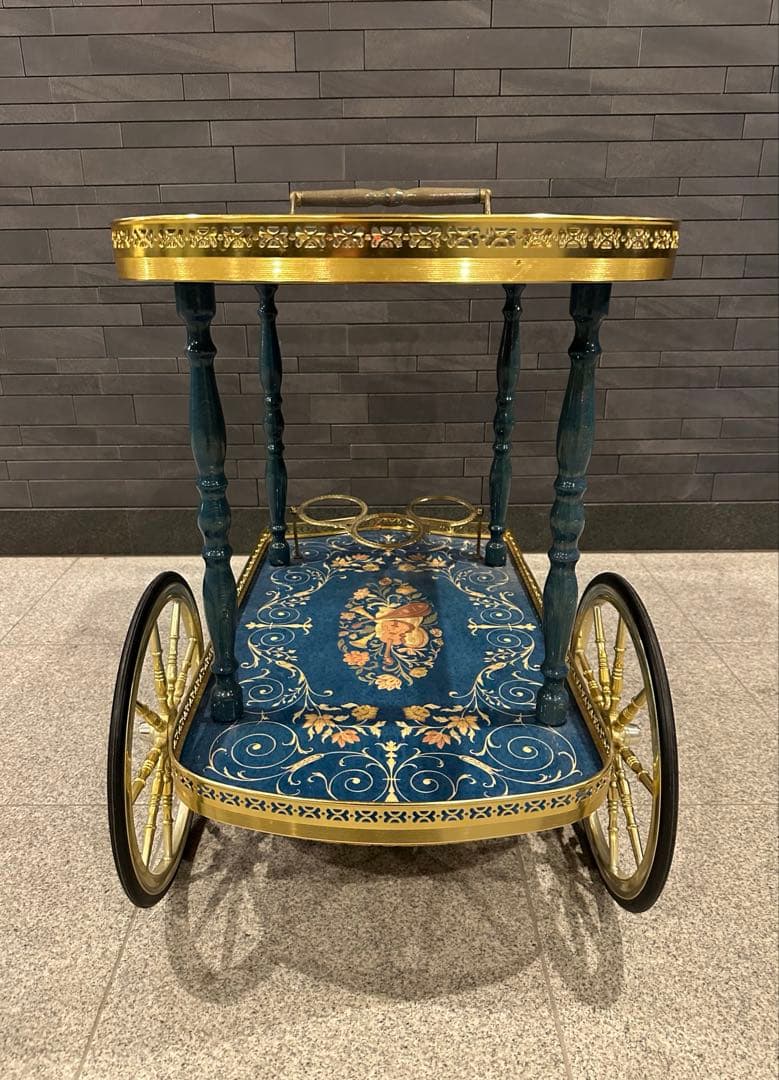 イタリア製 ヴィンテージ　キッチン 配膳 ワゴン キャスター付