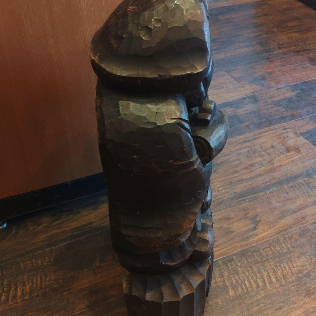 松宮順一　大黒様　木彫　置物　大型　木製　骨董　時代物