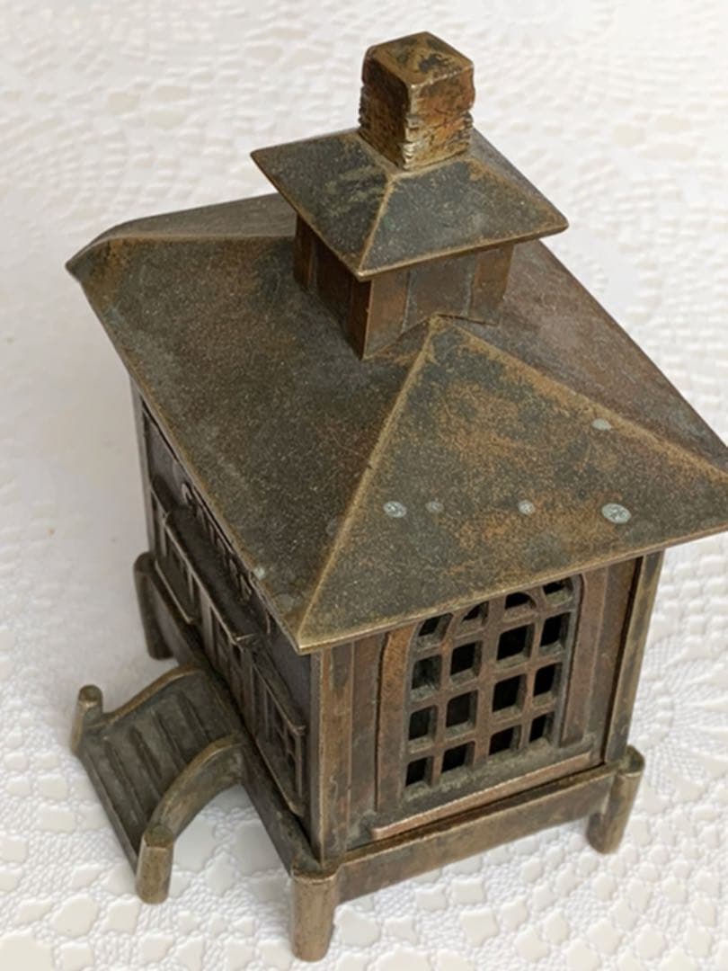 真鍮製貯金箱 1920年代 銀行ノベルティー フランス