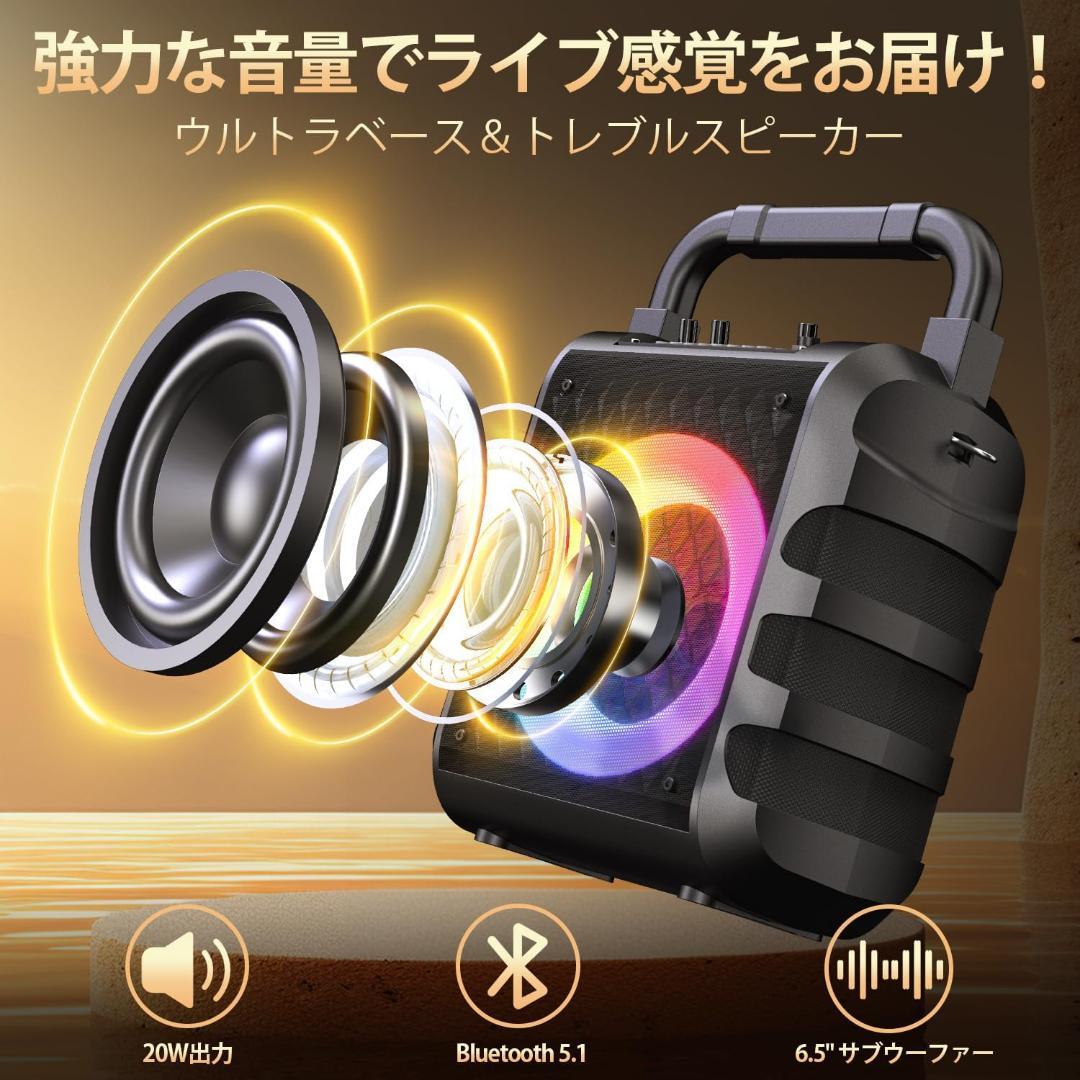 【M2309-122-90】JYX カラオケスピーカーセット マイク2本付