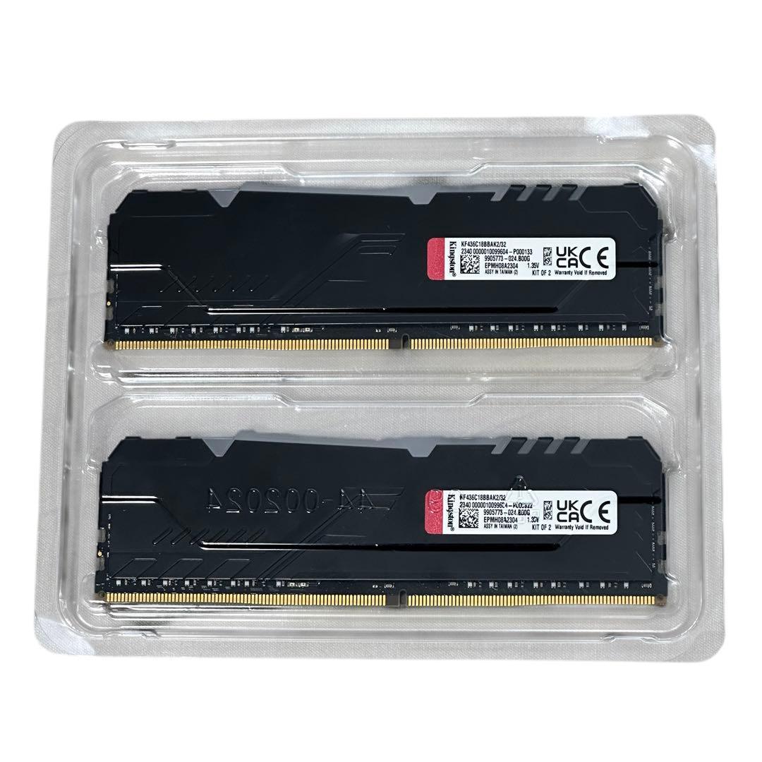 自作ゲーミングPC 32GB✨ キングストン DDR4 16GB2枚組