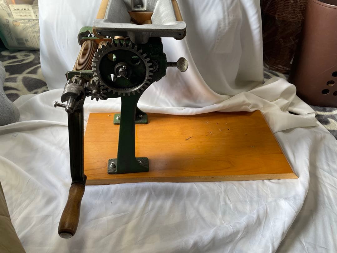 小型製麺機 2型 手動式 緑色　2ミリ