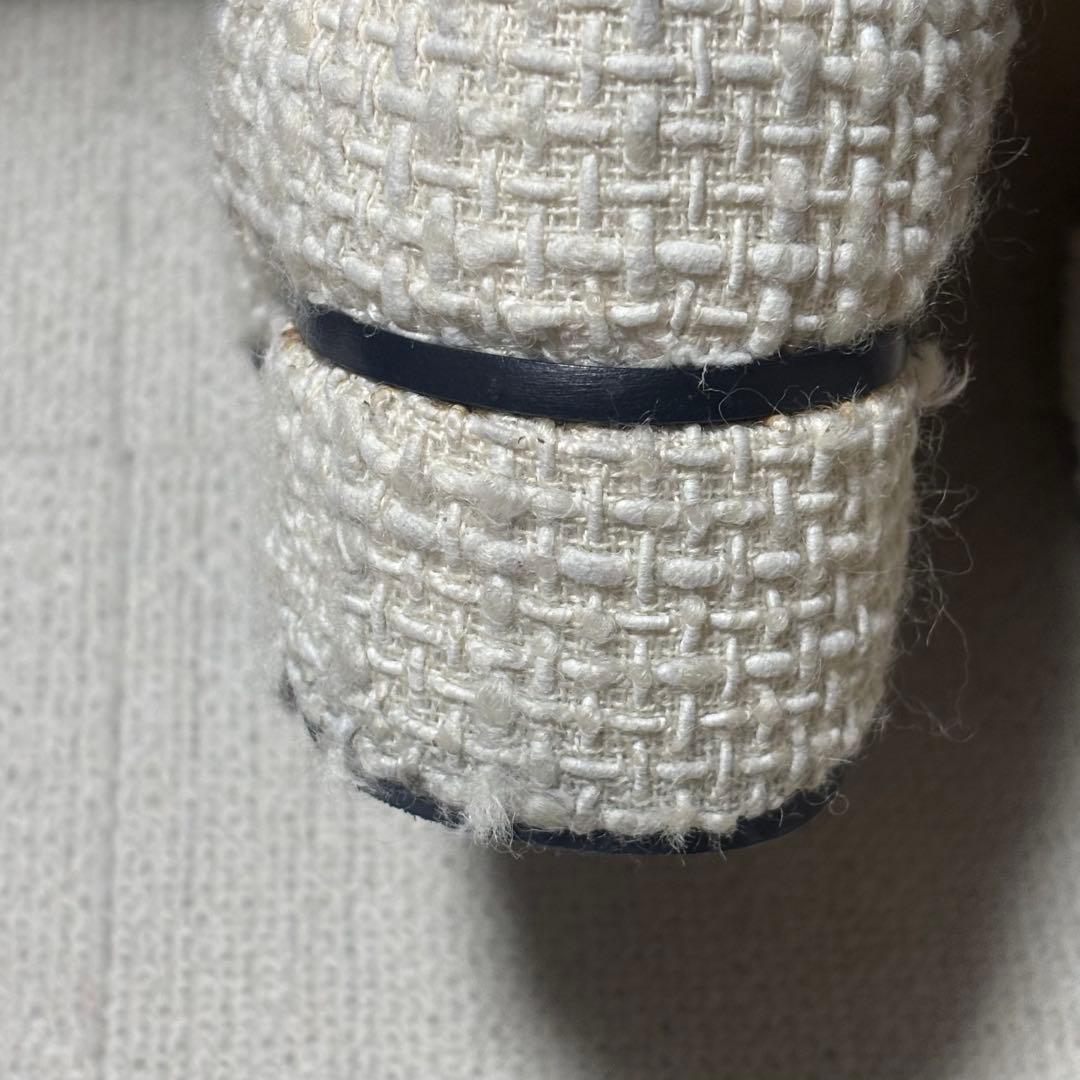 CHANEL ツイードブーツ　アイボリー　35