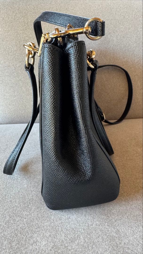 極美品 自宅保管品 COACH コーチ ブラックレザー 2WAY ハンドバッグ