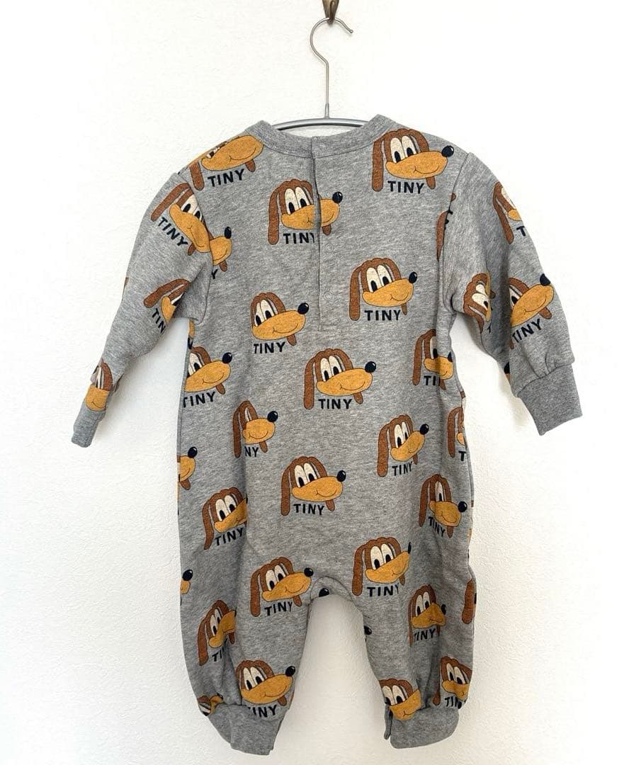 タイニーコットンズ　ロンパース グレー　犬柄　24M
