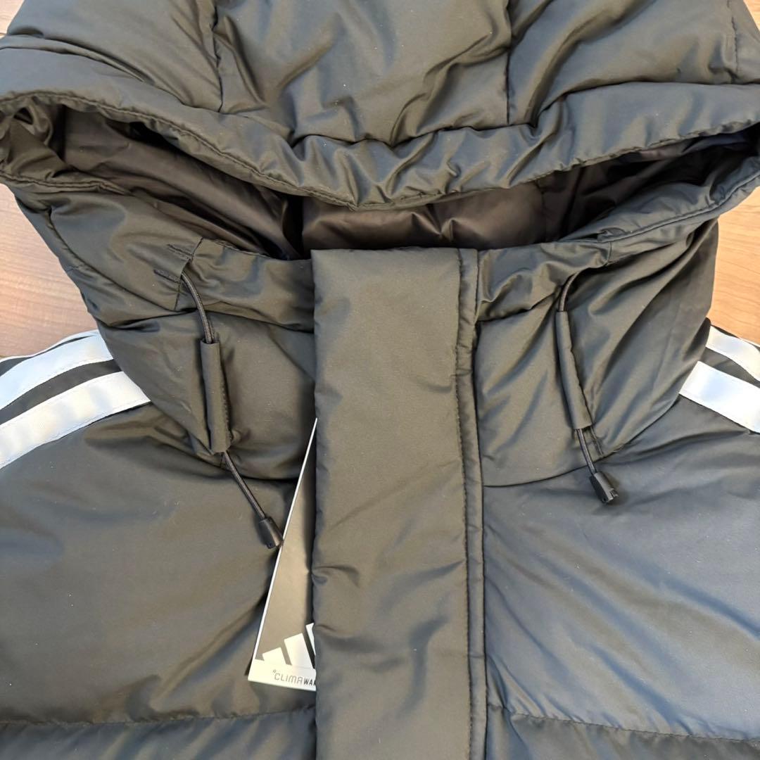 アディダス スリーストライプス レギュラーフィット ロング ダウン コート XL