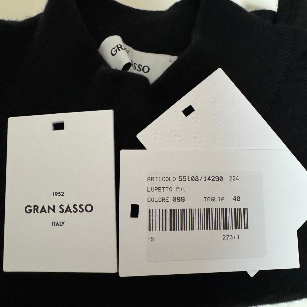 GRAN SASSO/グランサッソ 12ゲージ モックネックニット ブラック