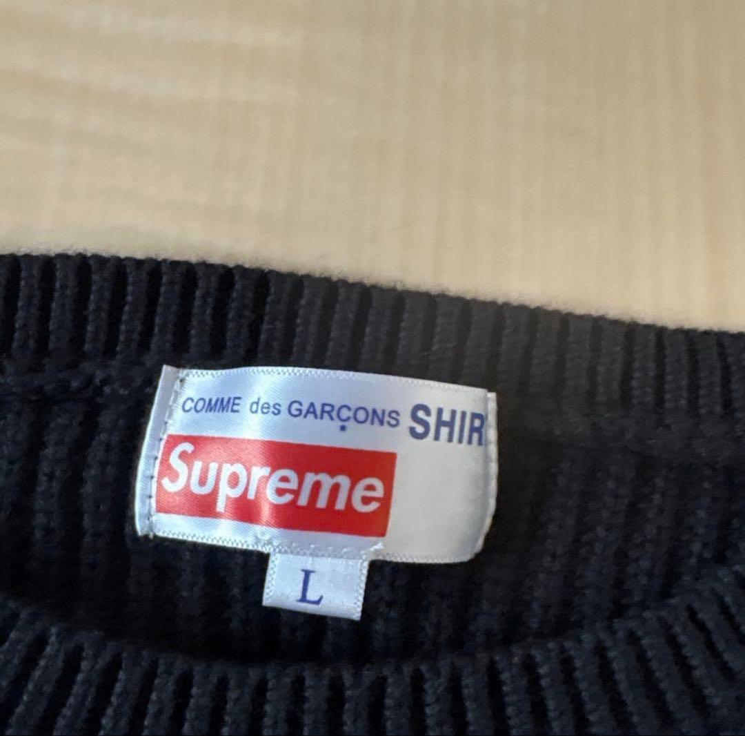COMME des GARÇONS SHIRT Supreme ニット L 黒