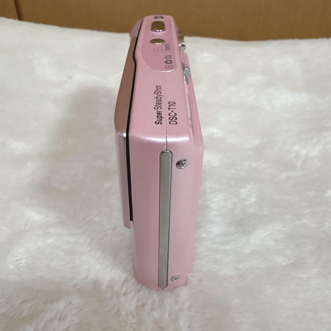 美品 SONY Cyber−Shot DSC-T10 デジタルカメラ ピンク