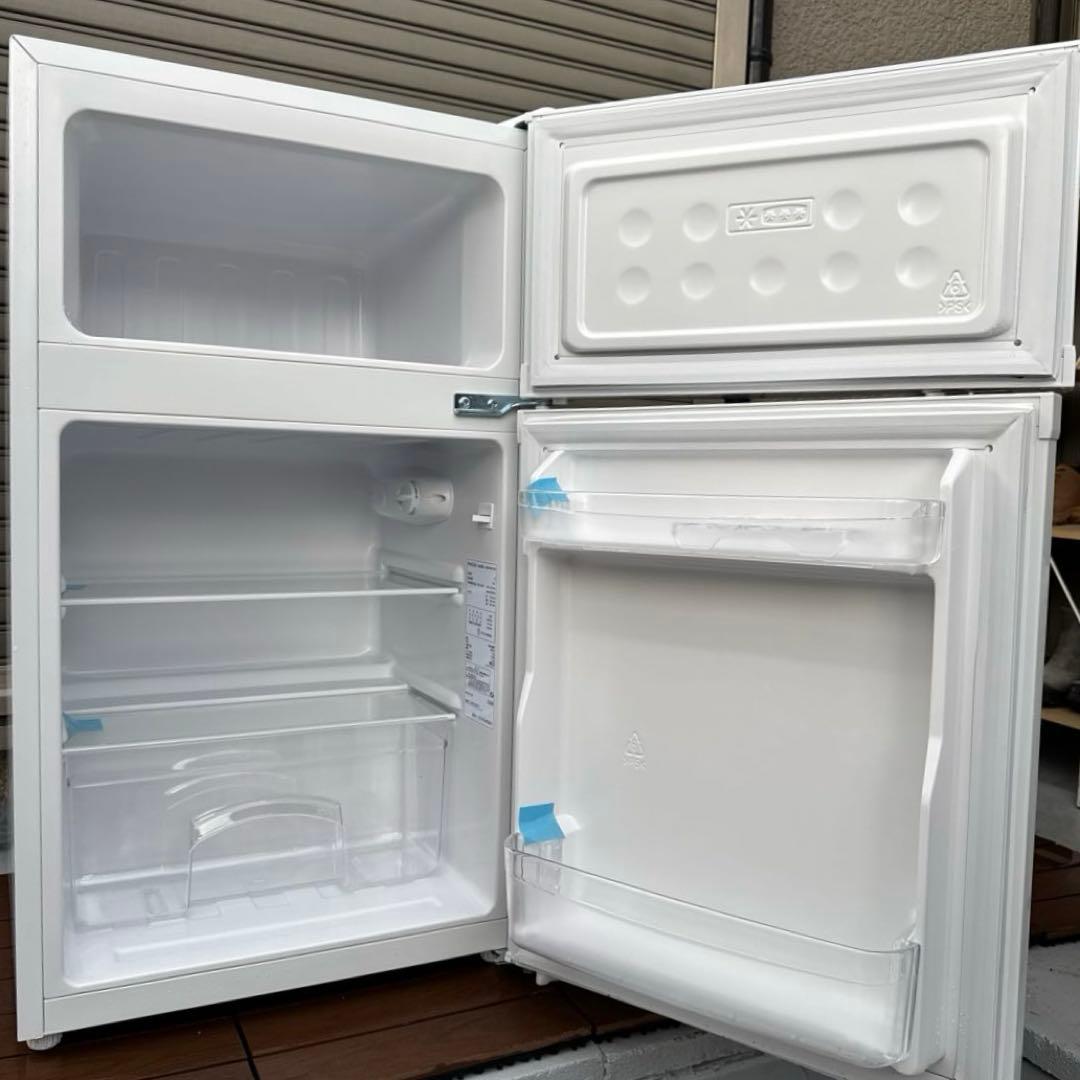 ほぼ未使用 MAXZEN 2024年製 冷蔵庫 85L 2ドア 静音 幅47cm
