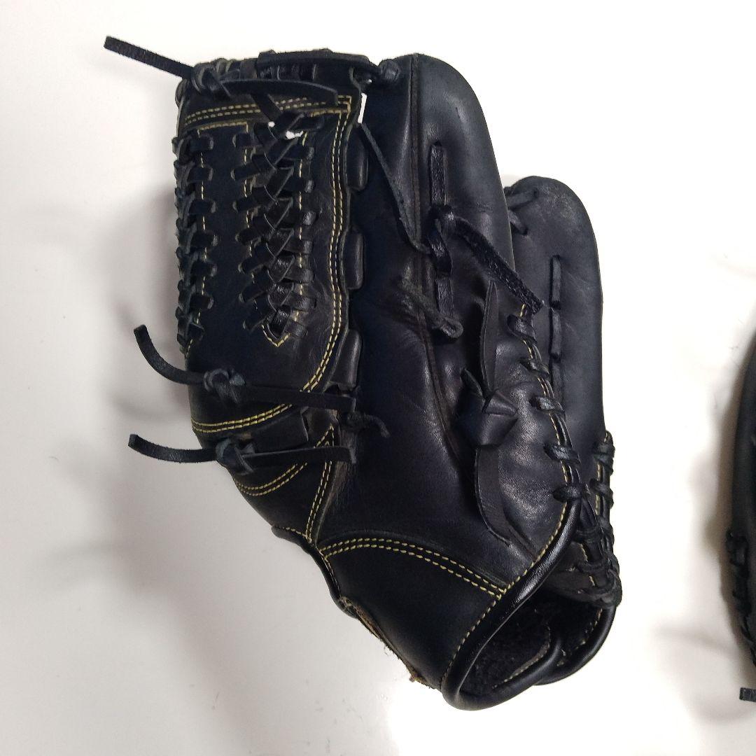 ミズノ製　野球グローブ　軟式　黒色　2個セット