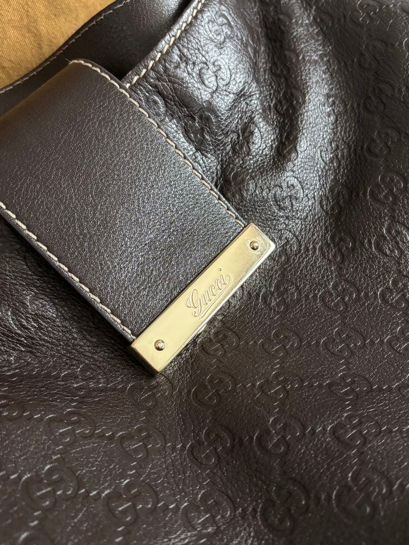 GUCCI/グッチシマ セミショルダーバッグ/美品/国内百貨店購入