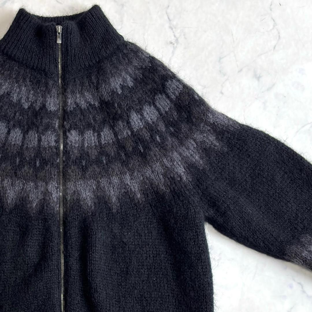 美品 バトナー ドライバーズニット モヘヤ アルパカ 黒系 サイズ3 tx8