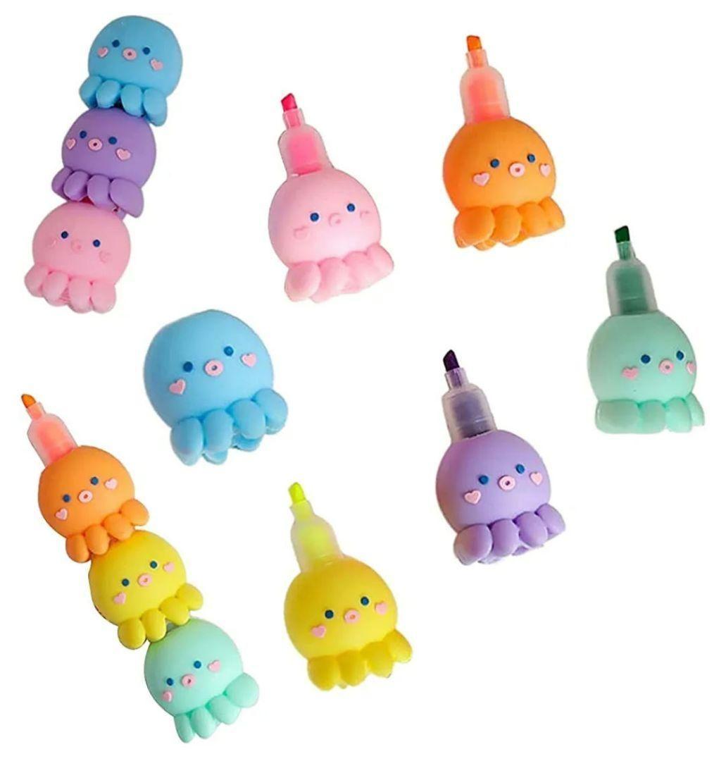 ❤️最終お値下げ❤️【新品】マーカーペン6色油性　タコ　ロケット蛍光　プレゼント