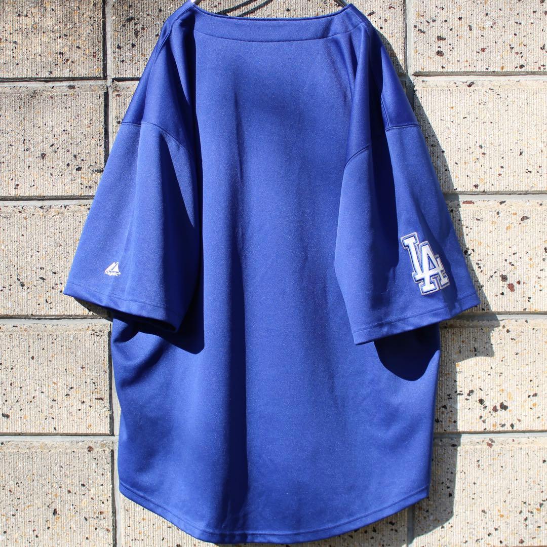 Majestic 00s ロサンゼルス ドジャース XXL 古着ゲームシャツ