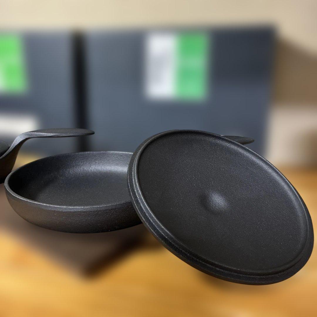 未使用 南部鉄器 蓋付きミニパン　2点セット