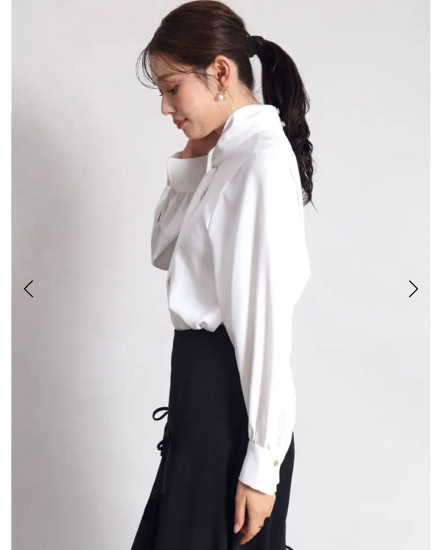 ヤマダヤ 【定価¥19,800新品タグ付 】FENNEL スタンドカラーブラウス