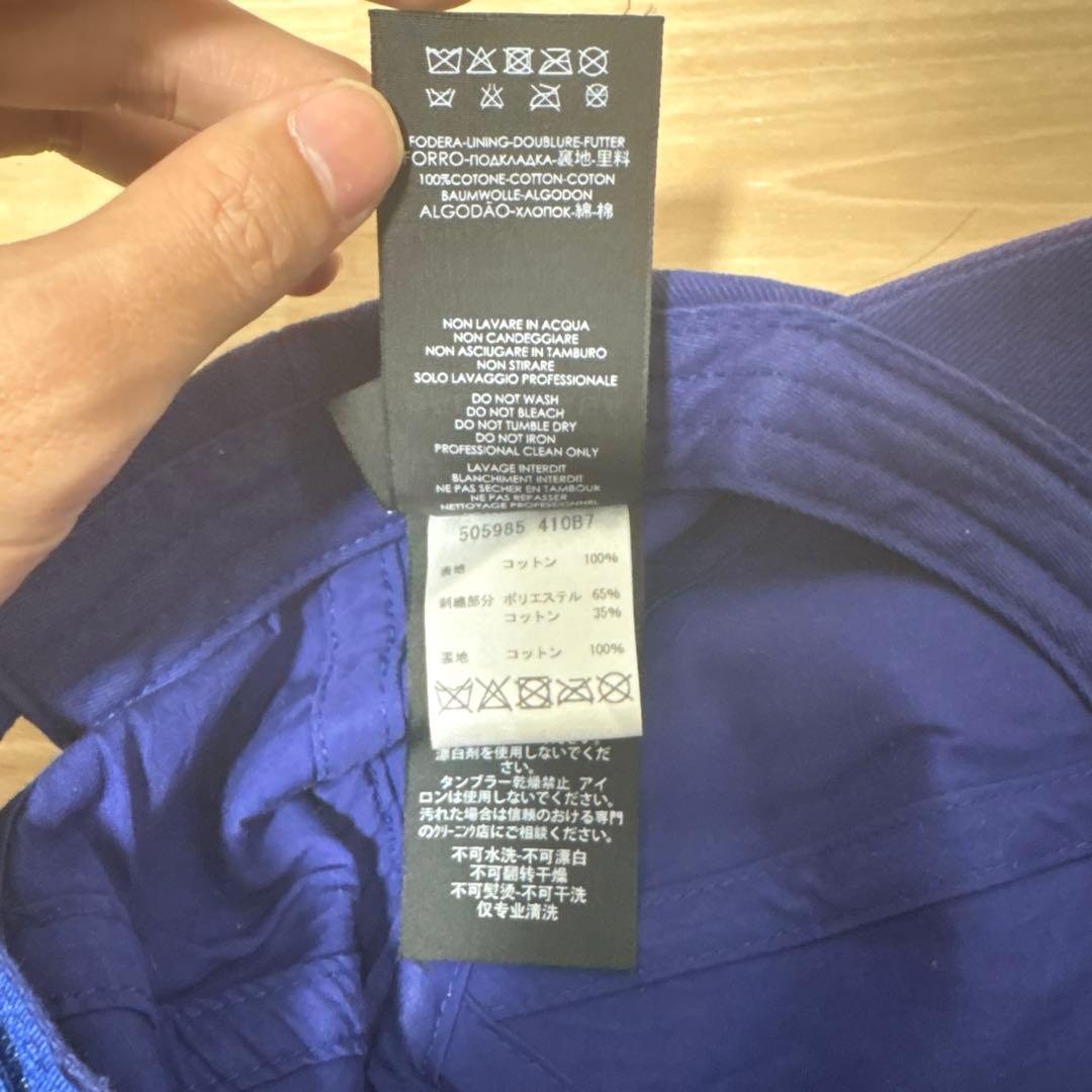 バレンシアガ　キャンペーン　キャップ　ネイビー