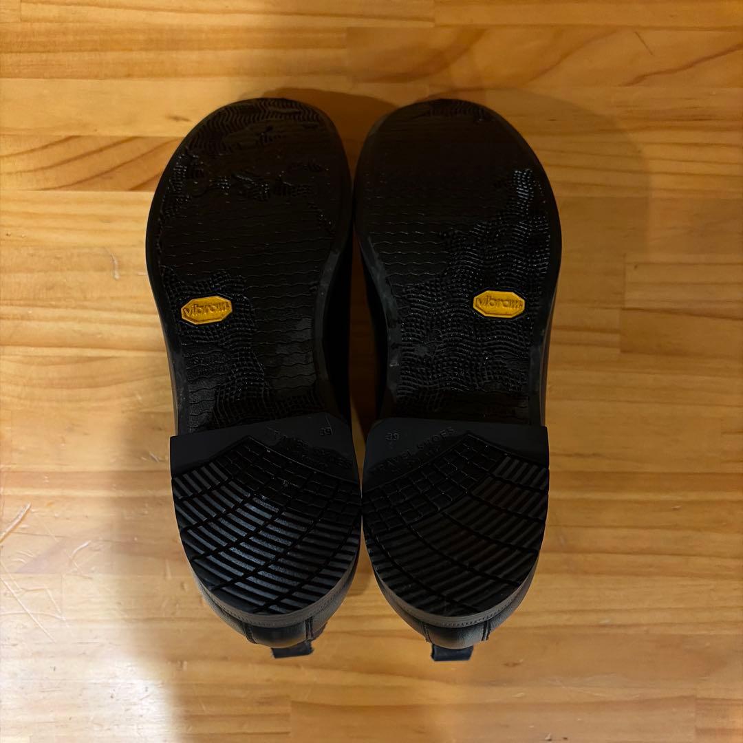 掲載2月末迄　ショセ トラベルシューズ サイドゴアブーツ 黒 39