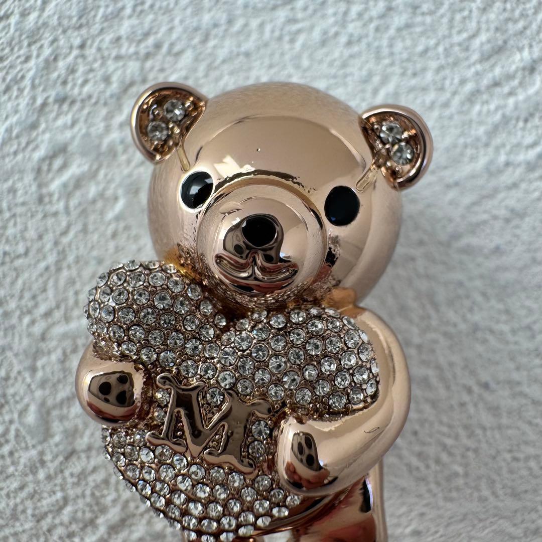 Max Mara 2026SS ブローチ クマ ラインストーン ゴールド