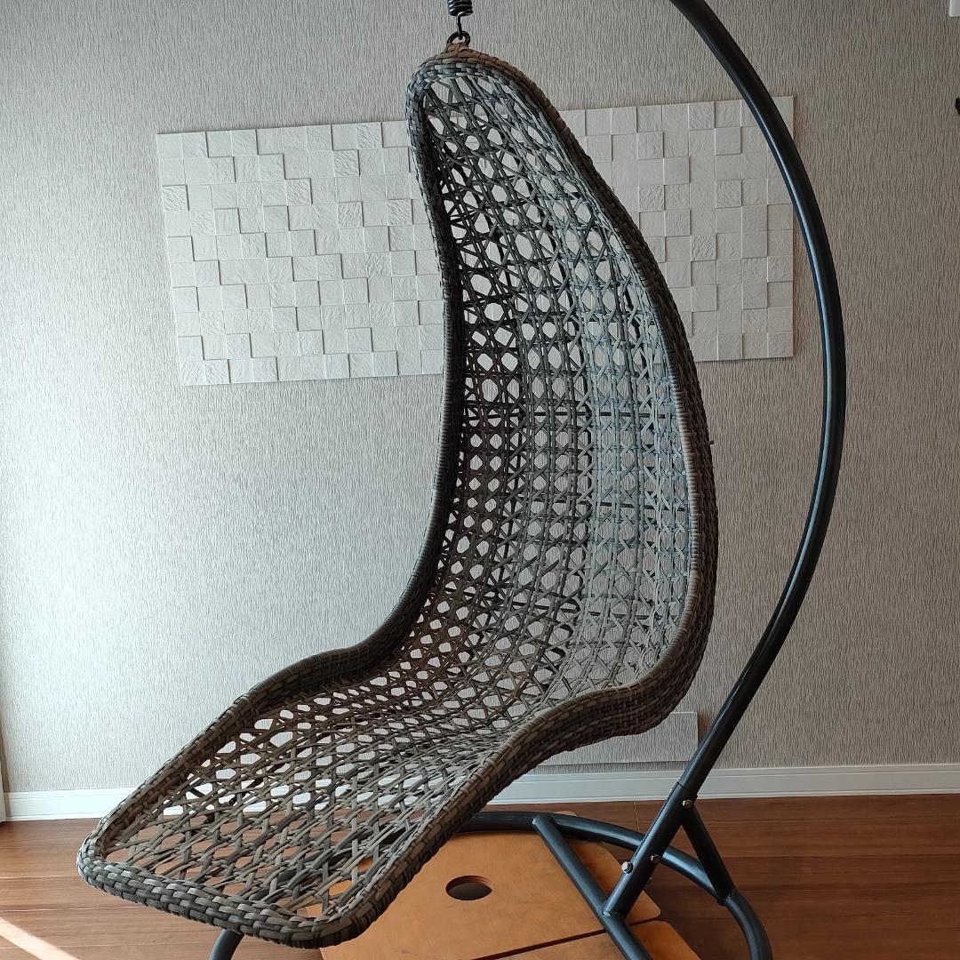 ＜引取り限定＞ハンギングチェア　ハンモック　スウィング　クッション付き