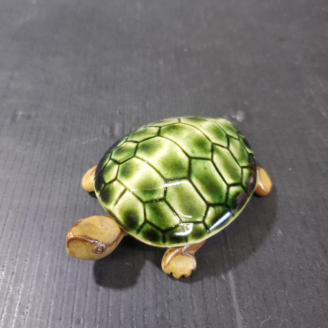 sale 茶道具 織部焼 松本鉄山 亀 香合 伊羅保 織部 g