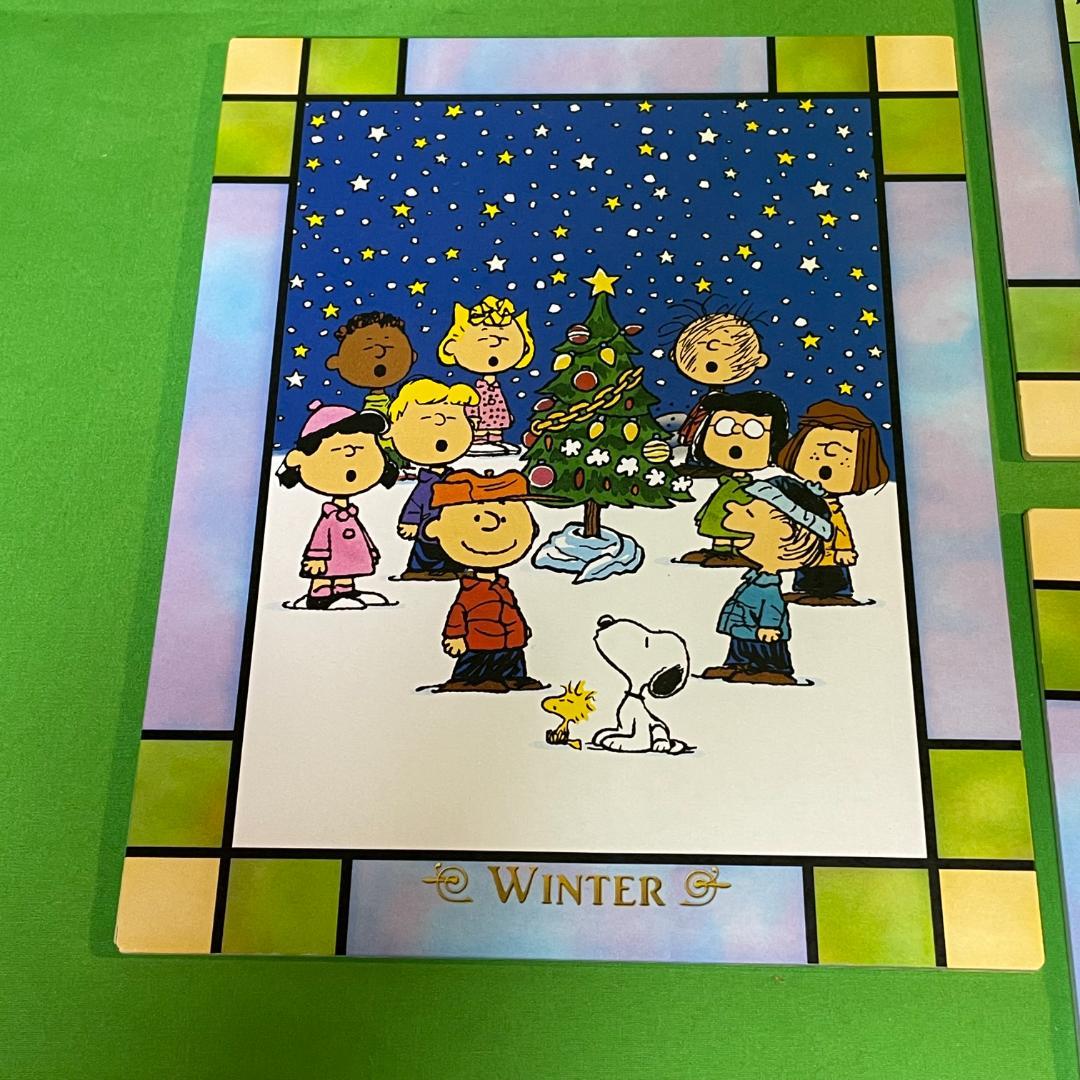 ダンバリーミント スヌーピー ステンドグラス 掛時計 ピーナツ